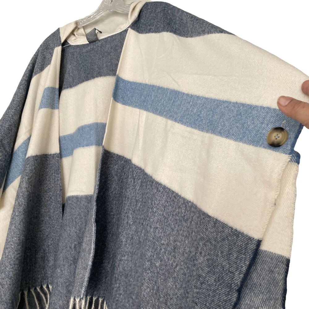 VINCE CAMUTO Colorblock Hooded Poncho - Picture 3 of 15